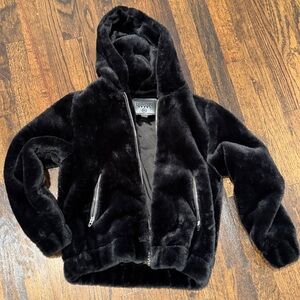 Blank NYC Black Faux Fur Jacket